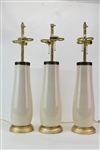 Three Italian Crackle Glazed Table Lamps