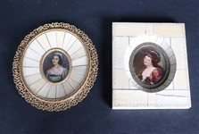 Two Portrait Miniatures of Women
