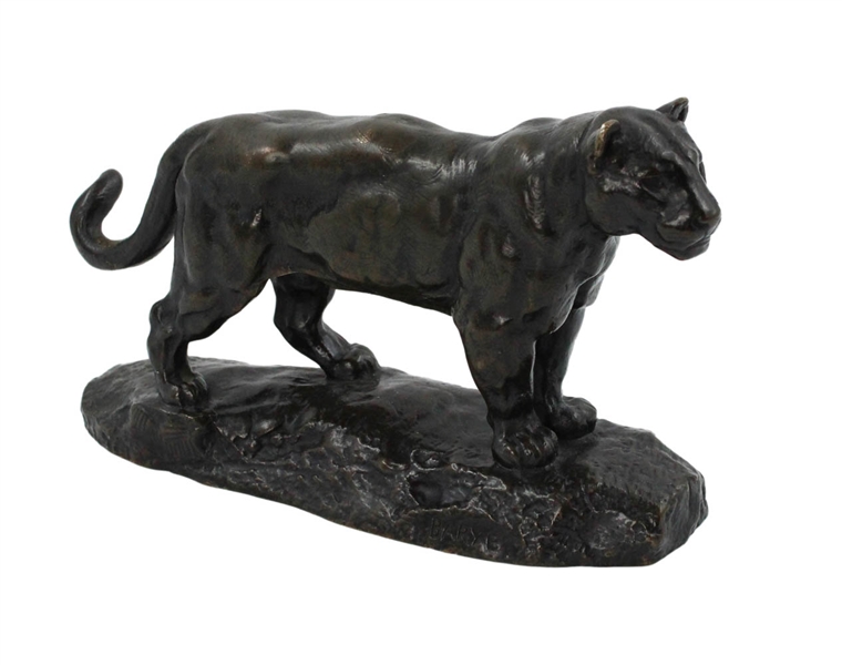 After Antoine-Louis Barye, Bronze "Jaguar Debout"