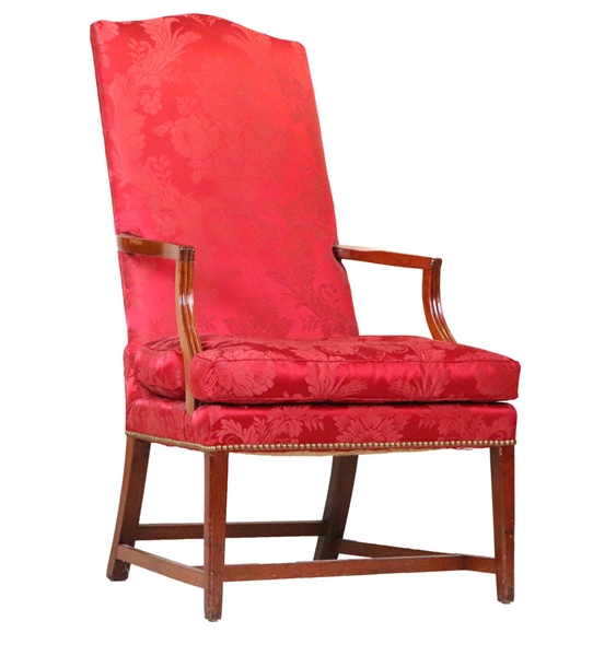 Federal Inlaid Mahogany Lolling Chair