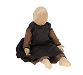Stuffed Cotton Doll with Black Dress