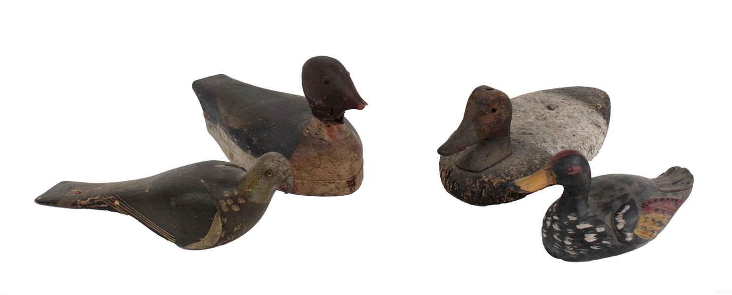 Four Painted Decoys