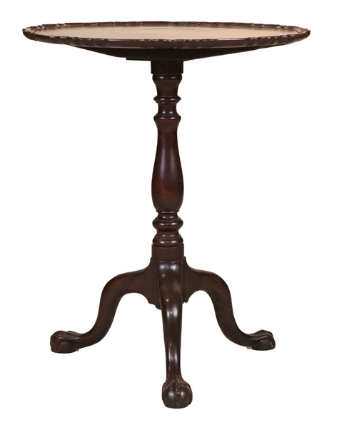 Chippendale Style Mahogany Piecrust Tea Table