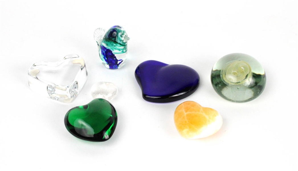 Group of Art Glass and Stone Paperweights