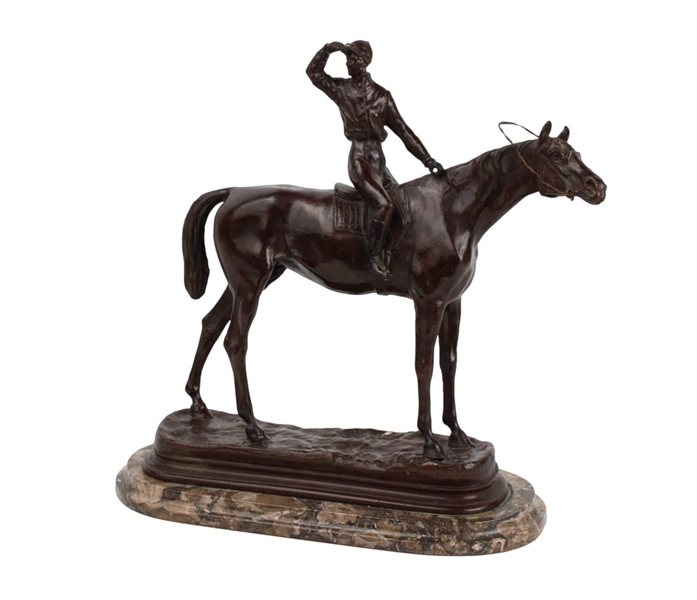 Pierre Jules Mene, Bronze, Jockey on Horse