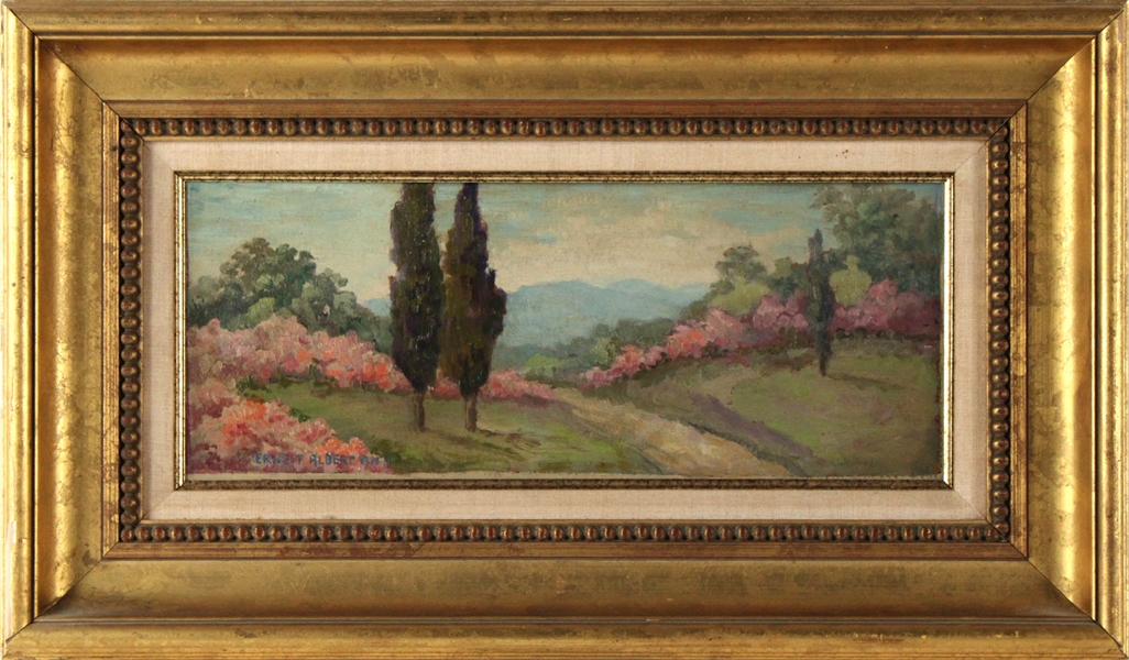 Ernest Albert, Landscape with Cypresses
