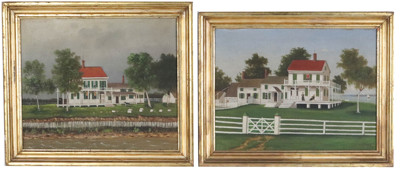 Two View Paintings of a House, Paul Schnitzler