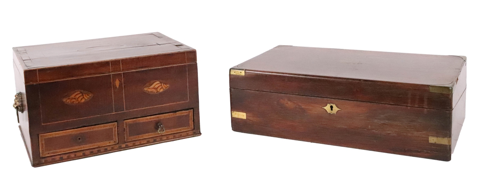 Two Regency Inlaid Boxes