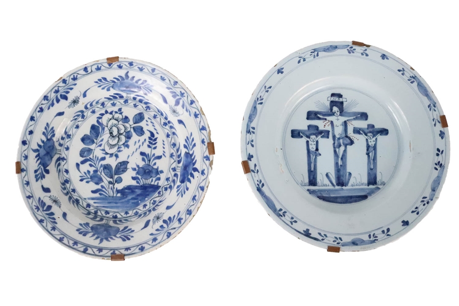 Rare Delftware Crucifixion Plate