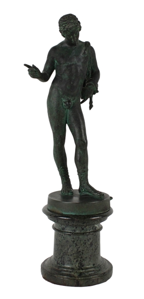 Patinated Metal Sculpture of Narcissus