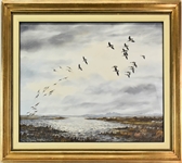 David Hagerbaumer Watercolor on Paper of Geese