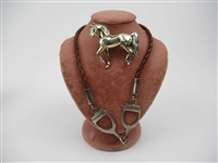 Sterling Silver Sculpted Horse Pin