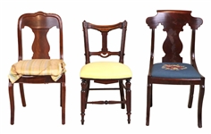 Two Empire Mahogany Side Chairs