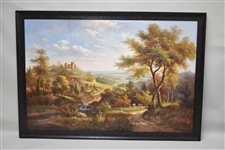 Oil on Canvas of Continental Landscape