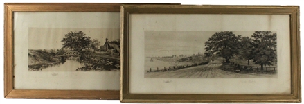 Two Pastoral Landscape Prints, Westerley & Gondel