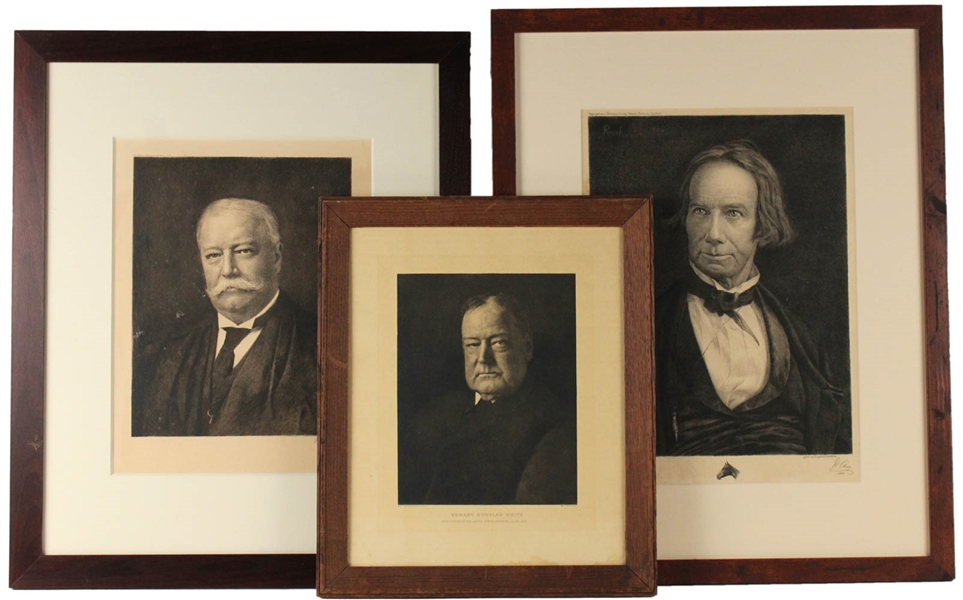 Three Portrait Prints of Gentlemen