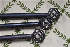 Three Iron and Metal Curtain Rods