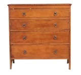 Stained Pine Chest of Drawers