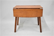Modern Plywood Constructed Drop Leaf Table