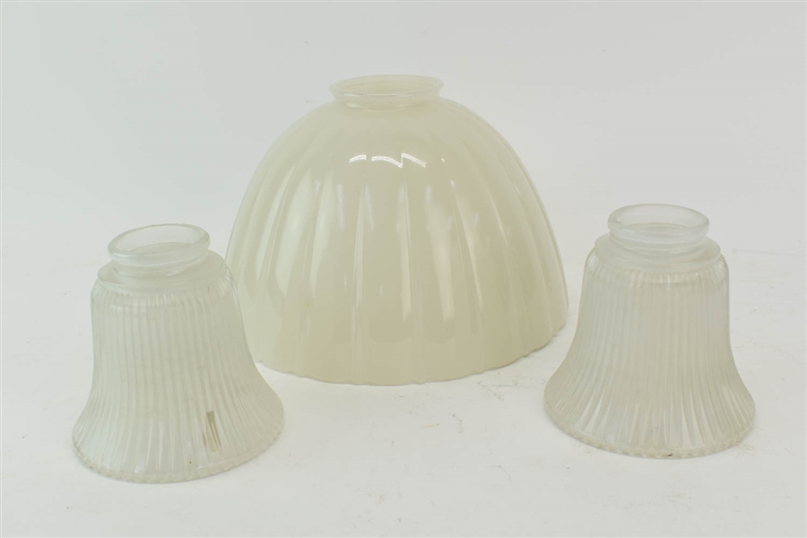 Large White Opaque Glass Shade
