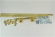 Group of Brass French Door Hardware