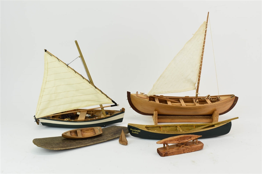 Two Vintage Nantucket Model Sailboats