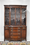 George III Style Two Part Breakfront Cabinet 