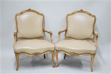 Pair of Louis XVI Style Fauteuils