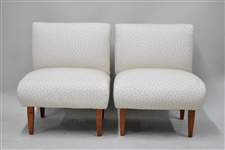 Pair of Modern Upholstered Easy Chairs