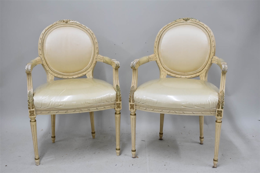 Pair of Louis XVI Style Fauteuils 