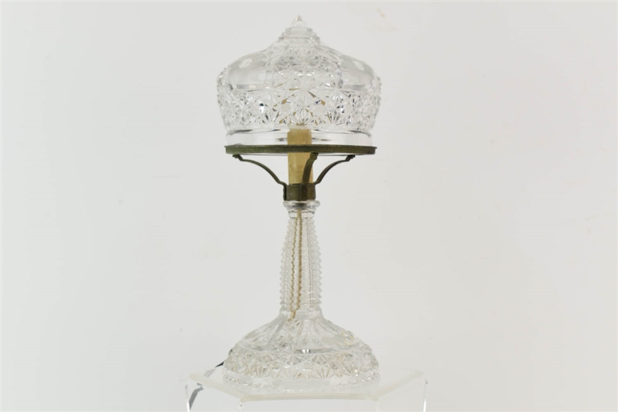 Vintage Cut Glass Table Lamp