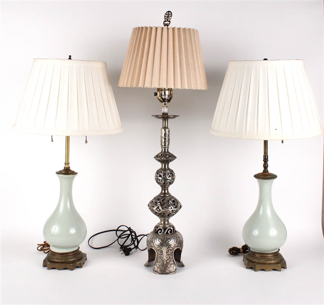 Three Early Chinese Style Lamps
