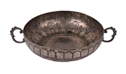 Monumental Spanish Colonial Silver Ceremonial Bowl