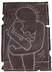 Keith Haring Subway Chalk Drawing, Mother & Child