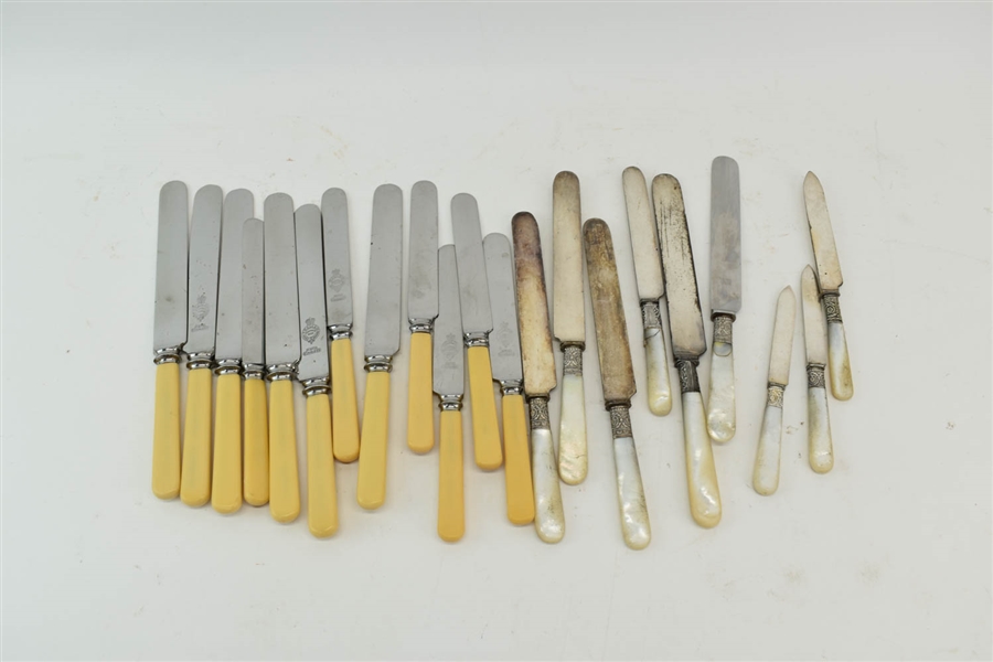 Set of Sheffield Mother-of-Pearl Handled Knives