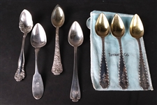 Six Tiffany Sterling "Marquise" Grapefruit Spoons