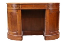 Neoclassical Leather-Inset Mahogany Writing Desk