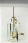Vintage Brass Six-Light Pendant Form Chandelier