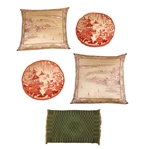 Pair of Chinese Embroidered Silk Pillows 
