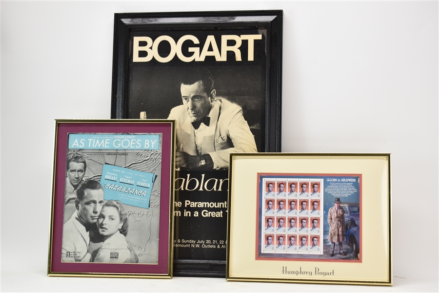 Framed Humphrey Bogart Casablanca Movie Poster