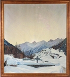 Karl Anneler, Swiss Snow-Covered Landscape