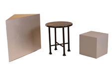 Modern Black Marble and Ebonized Metal Stand