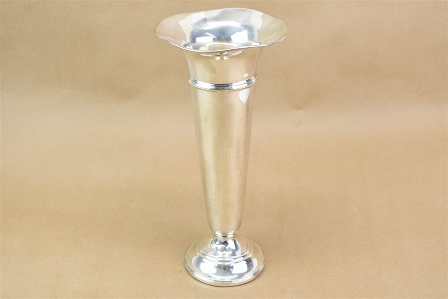 B. Altman Sterling Silver Trumpet Vase