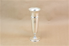 Sterling Silver Tall Vase with Monogram  