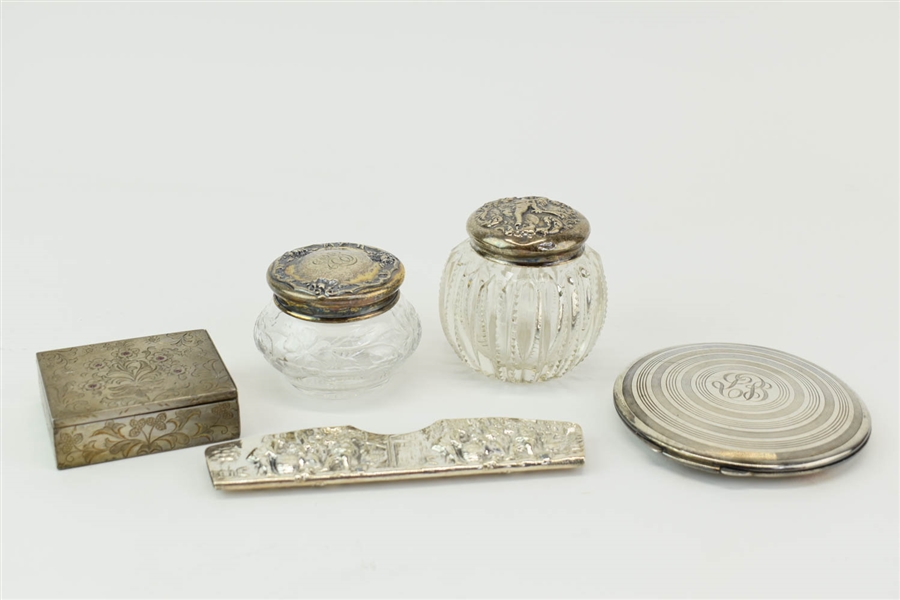 Group of Assorted Silver Vanity Articles