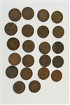 Group of 22 Assorted Indian Head One Cent Coins