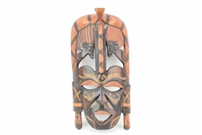 African Hand Carved Wood Mask