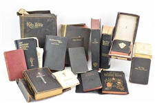Collection of Antique Bibles and Religious Books