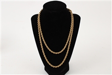18K Yellow Gold Rope Chain Necklace