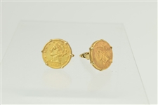 Pair of Liberty Five Dollar Gold Coin Cuff Links